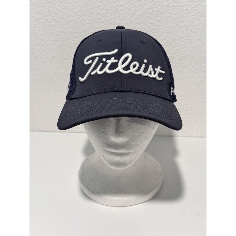 Titleist FJ Pro V1 Logo Golf Baseball Cap Hat Blue FootJoy Flexfit S/M New Era